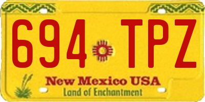 NM license plate 694TPZ