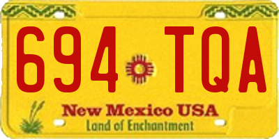 NM license plate 694TQA
