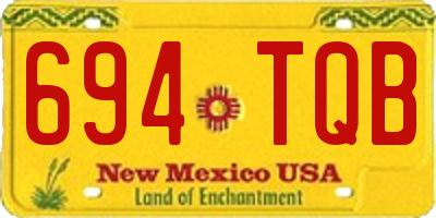NM license plate 694TQB
