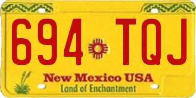NM license plate 694TQJ