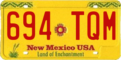 NM license plate 694TQM