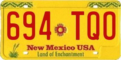 NM license plate 694TQO