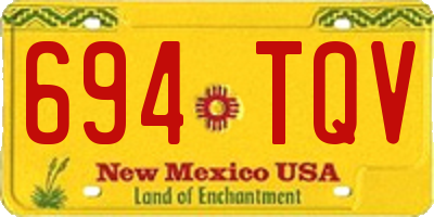 NM license plate 694TQV