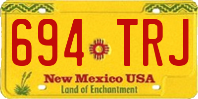 NM license plate 694TRJ