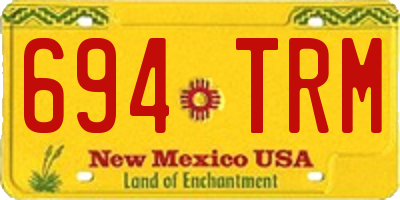NM license plate 694TRM