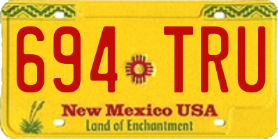 NM license plate 694TRU