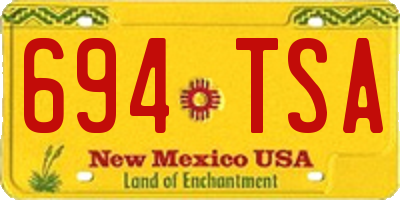 NM license plate 694TSA