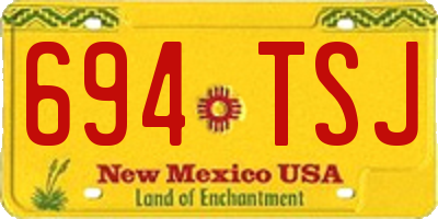 NM license plate 694TSJ