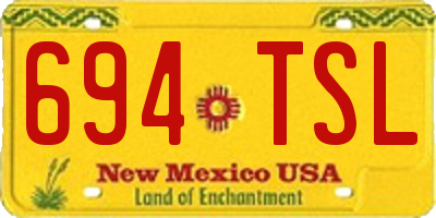 NM license plate 694TSL