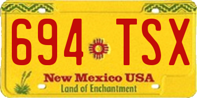 NM license plate 694TSX