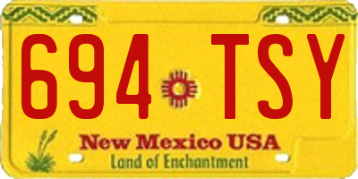 NM license plate 694TSY