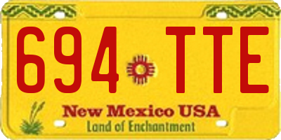 NM license plate 694TTE