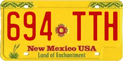 NM license plate 694TTH
