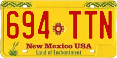 NM license plate 694TTN