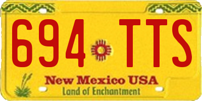 NM license plate 694TTS