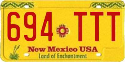 NM license plate 694TTT