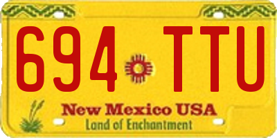 NM license plate 694TTU