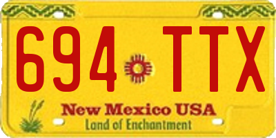 NM license plate 694TTX