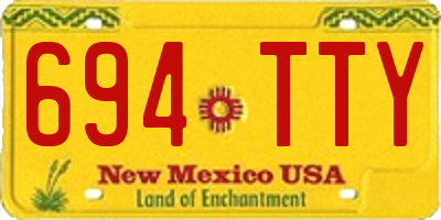NM license plate 694TTY