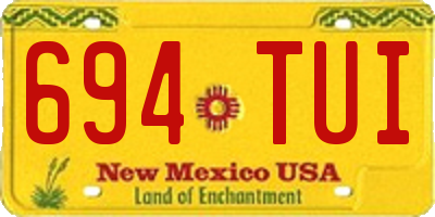 NM license plate 694TUI