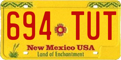 NM license plate 694TUT