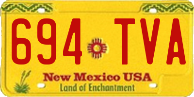 NM license plate 694TVA