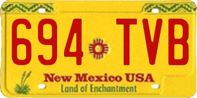 NM license plate 694TVB