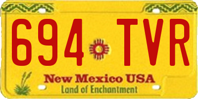 NM license plate 694TVR
