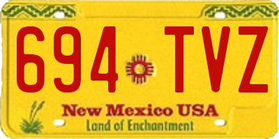 NM license plate 694TVZ