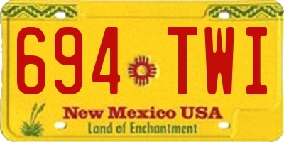 NM license plate 694TWI