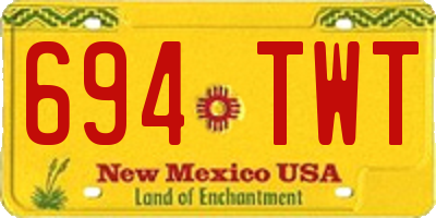 NM license plate 694TWT