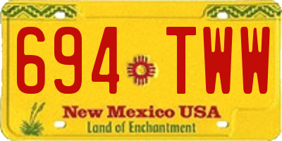 NM license plate 694TWW