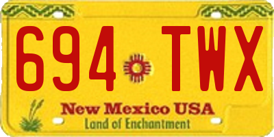 NM license plate 694TWX