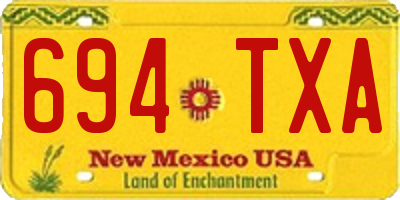 NM license plate 694TXA