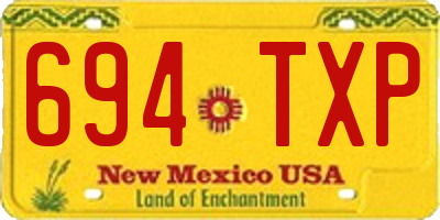 NM license plate 694TXP