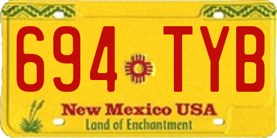 NM license plate 694TYB