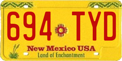 NM license plate 694TYD