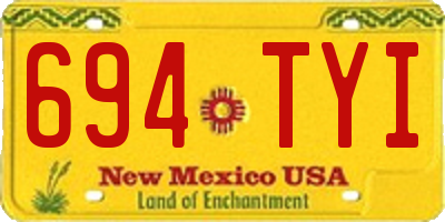NM license plate 694TYI