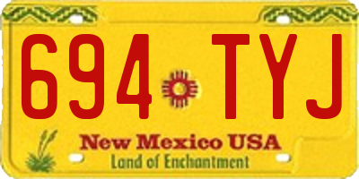 NM license plate 694TYJ
