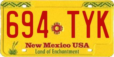 NM license plate 694TYK