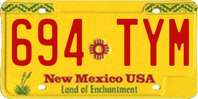 NM license plate 694TYM