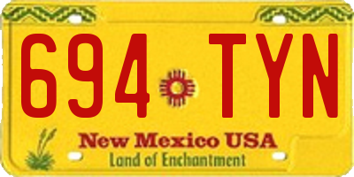 NM license plate 694TYN