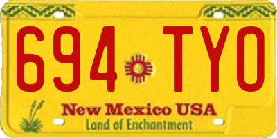NM license plate 694TYO