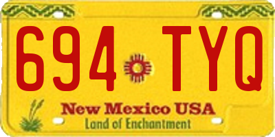 NM license plate 694TYQ