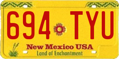 NM license plate 694TYU
