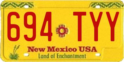 NM license plate 694TYY