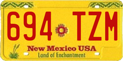 NM license plate 694TZM