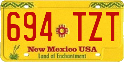 NM license plate 694TZT