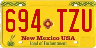 NM license plate 694TZU