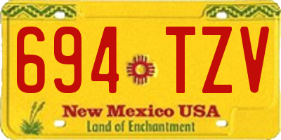 NM license plate 694TZV